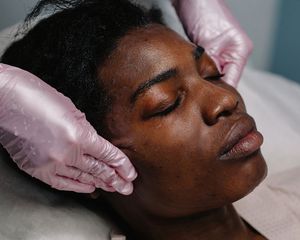 woman getting a facial