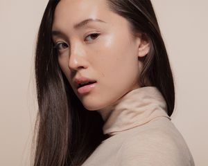 korean woman with dewy skin