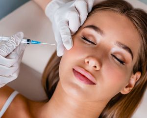 Woman getting facial fillers