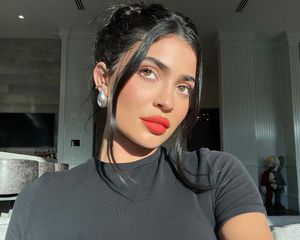 Kylie Jenner in red lipstick