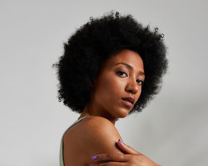 Woman with an afro 
