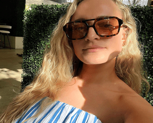 hallie gould in sunglasses