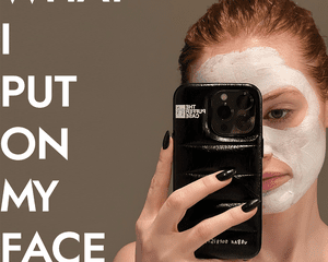 Madelaine Petsch wearing a white skincare mask