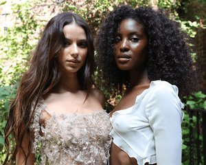models with angel wave hair at the 2022 Mirror Palais NYFW show